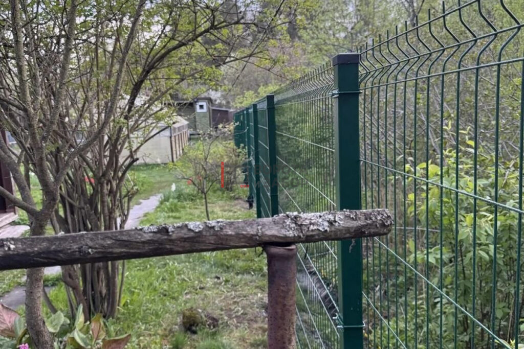 Установка забора из сетки Гиттер